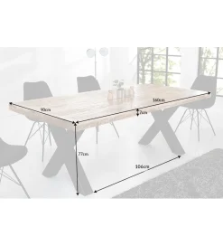 Stół Iron Craft X 160 cm drewno Mango