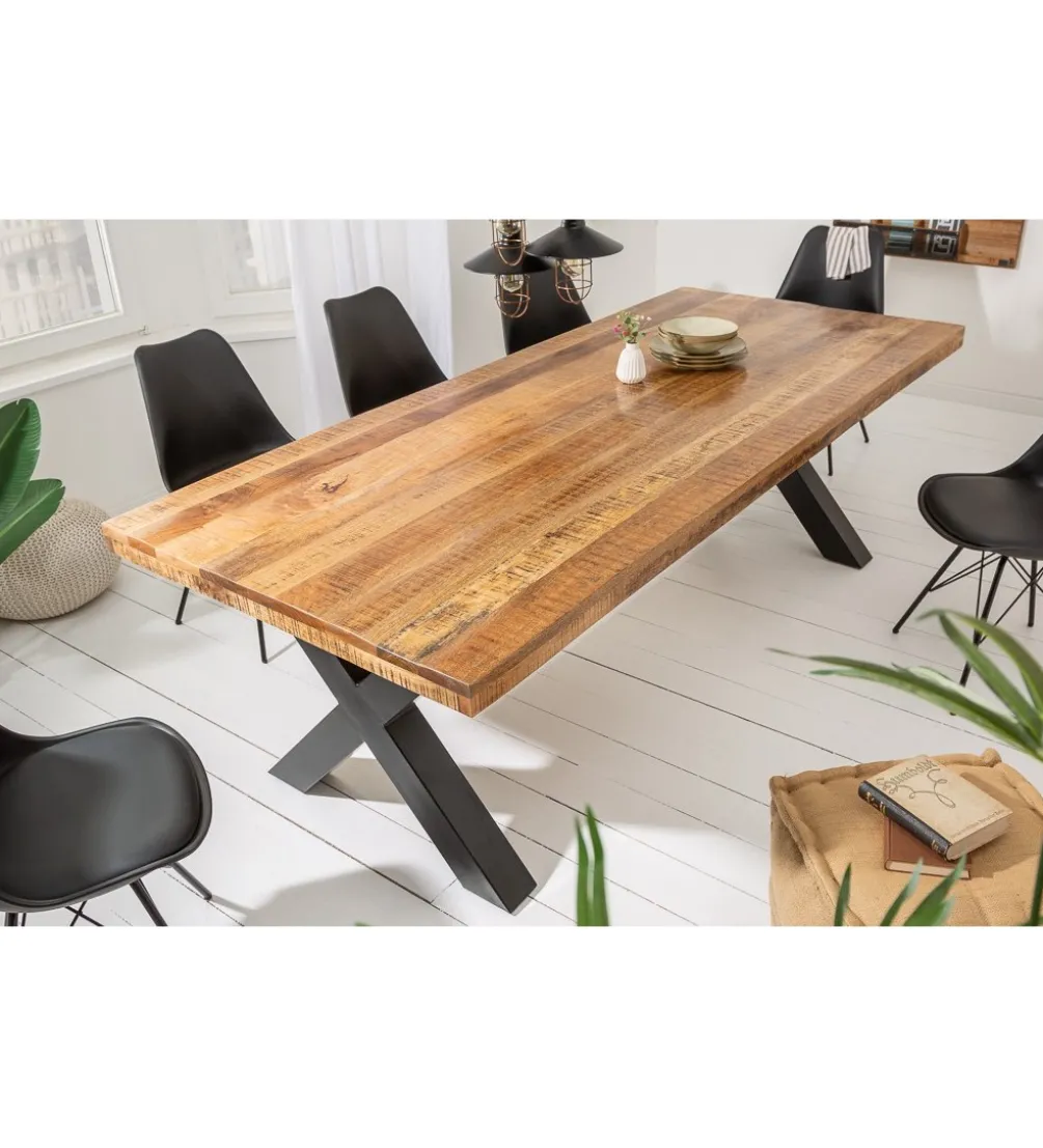 Stół Iron Craft X II 240 cm drewno Mango
