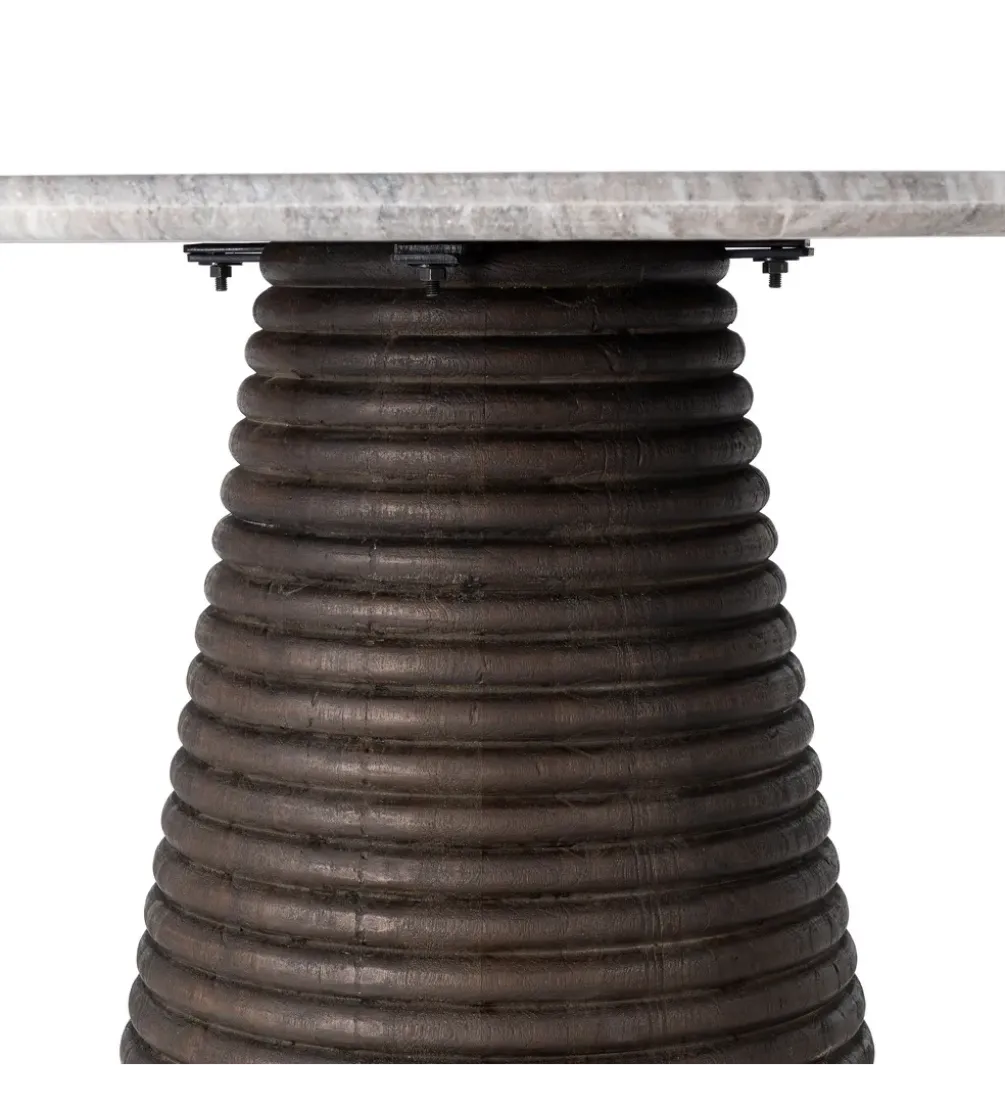 Stół jadalniany HYGYD 115 cm drewno mango