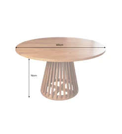 Stół MAISON JADE 120 cm okrągły drewno akacja