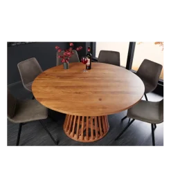 Stół MAISON JADE 120 cm okrągły drewno akacja