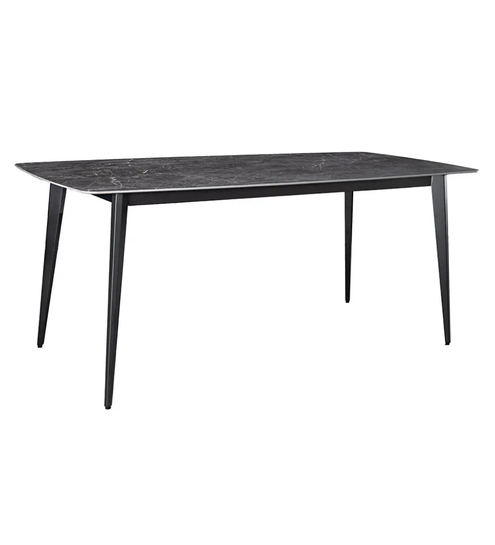Stół MILANO 180 cm ceramiczny blat antracyt