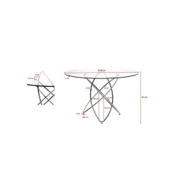 Stół MOLEKULAR 120 cm czarny
