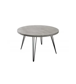 Stół MORENA 80 cm drewno mango szary