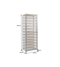 Stojak na wino BODEGA 185 cm naturalny czarny