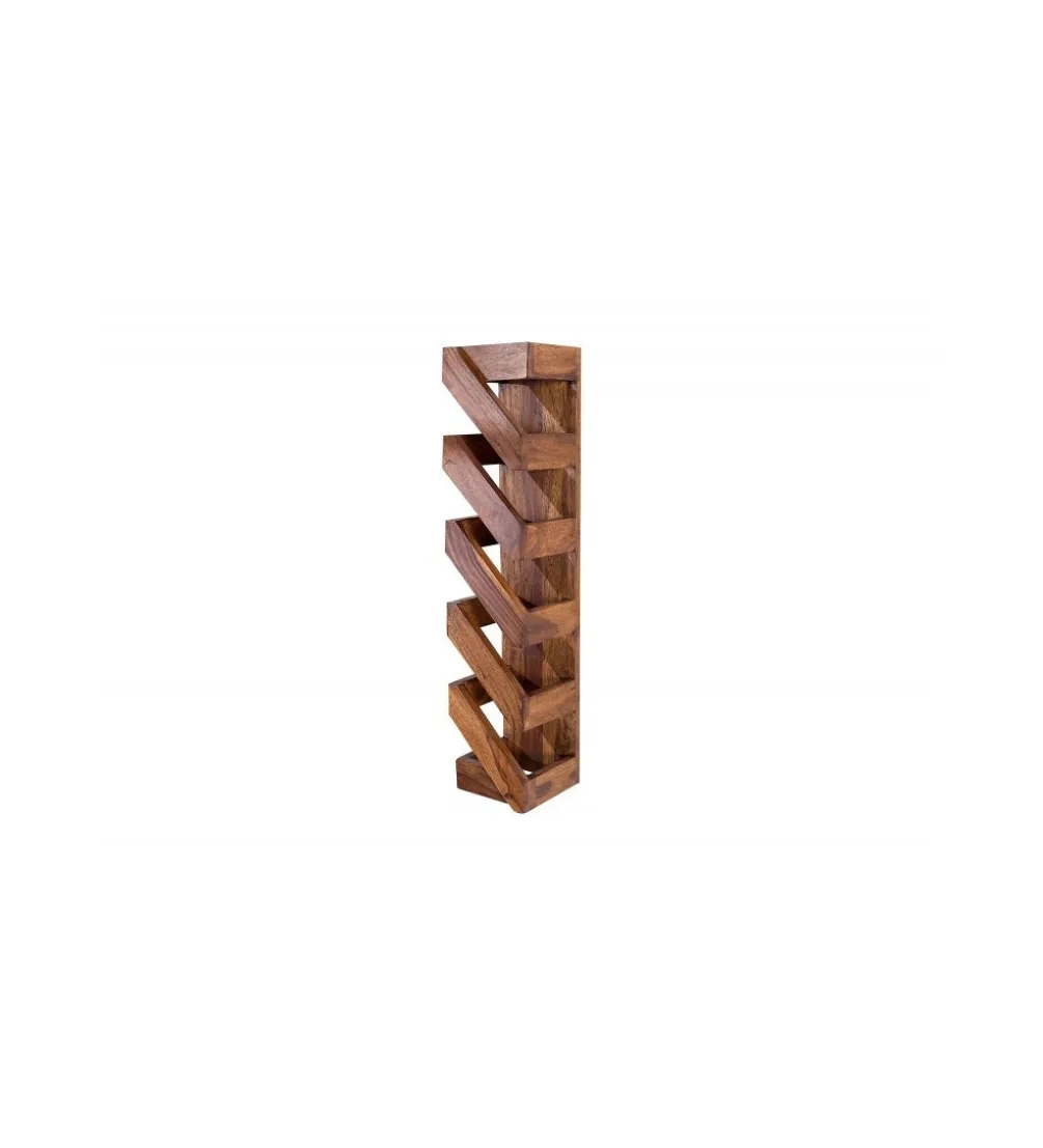 Stojak na wino FINICE Makassar 70 cm drewno sheesham
