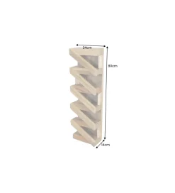 Stojak na wino MAKASSAR 80 cm na 5 butelek drewno teak