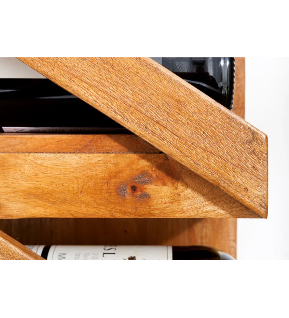 Stojak na wino MAKASSAR 80 cm na 5 butelek drewno teak