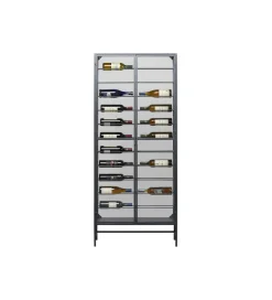 Stojak na wino PORTO 75 x 180 cm czarna