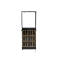 Stojak na wino PORTO BAR 60 x 170 cm czarny