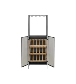Stojak na wino PORTO BAR 60 x 170 cm czarny