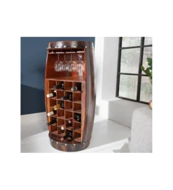 Stojak na wino REMMES 97 cm drewno jodła