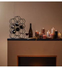 Stojak na wino SALBRIS 46 cm czarny matt