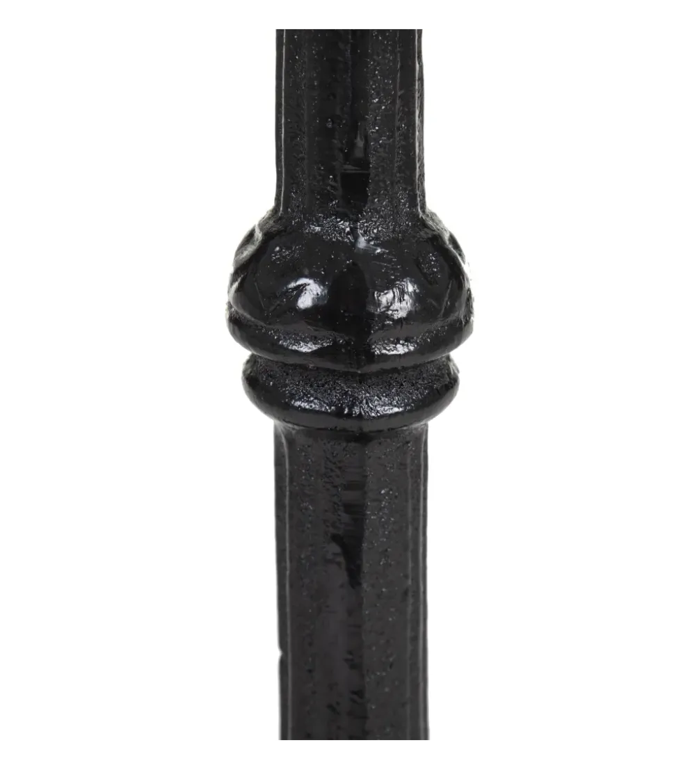 Stół okrągły AUESON 60 cm czarny blat w optyce marmuru