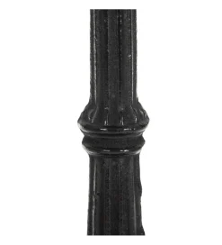 Stół okrągły AUESON 80 cm czarny blat w optyce marmuru