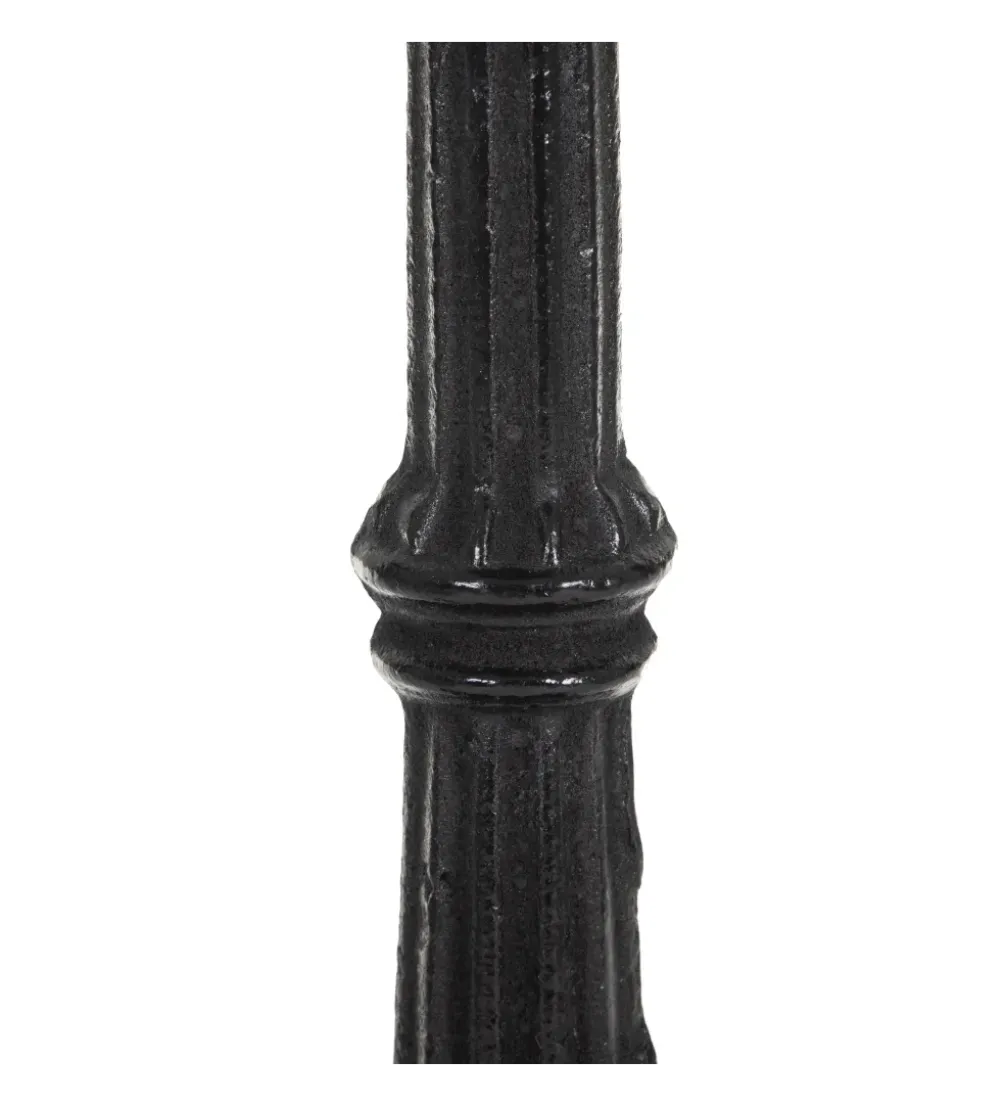 Stół okrągły AUESON 80 cm czarny blat w optyce marmuru