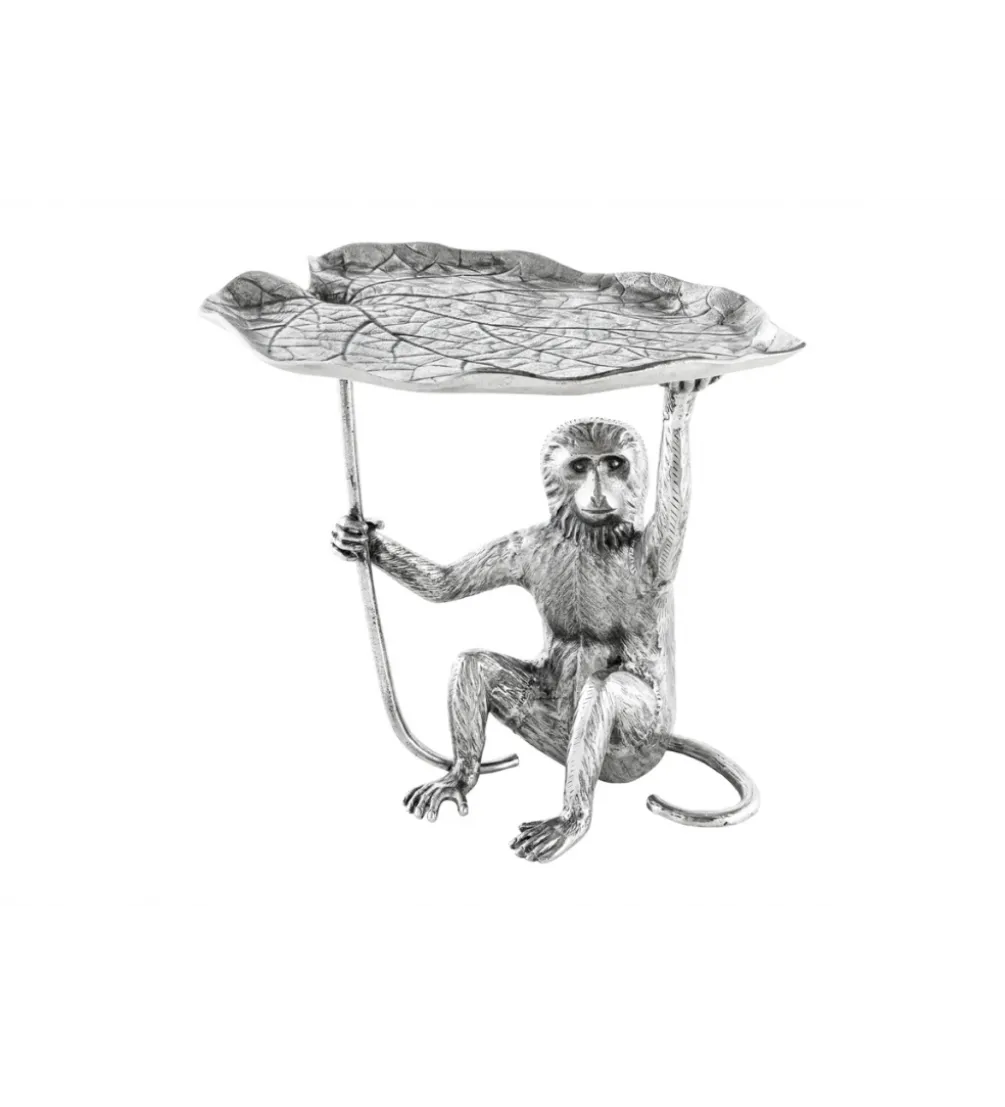 Stolik kawowy WILDLIFE MONKEY 55 cm srebrny