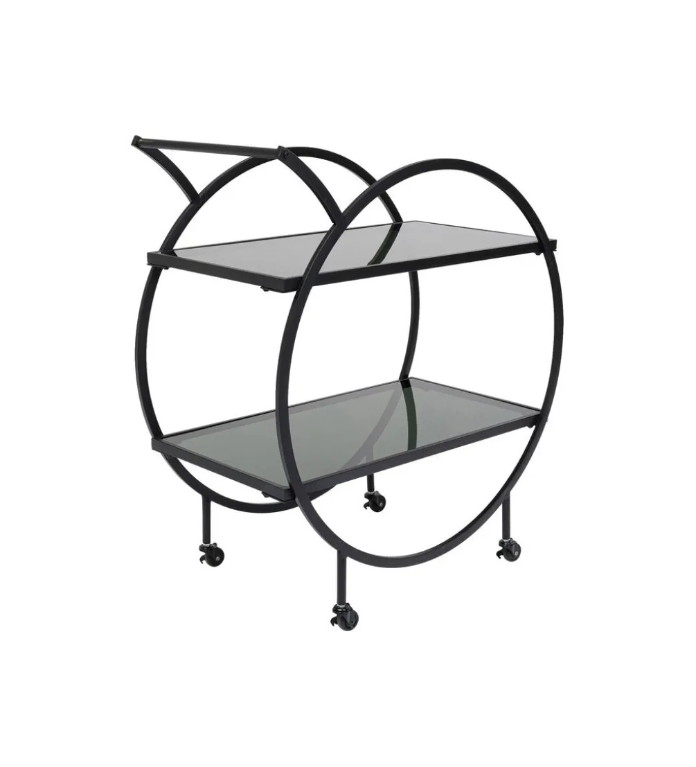 Stolik na kółkach LOFT 74 cm czarny
