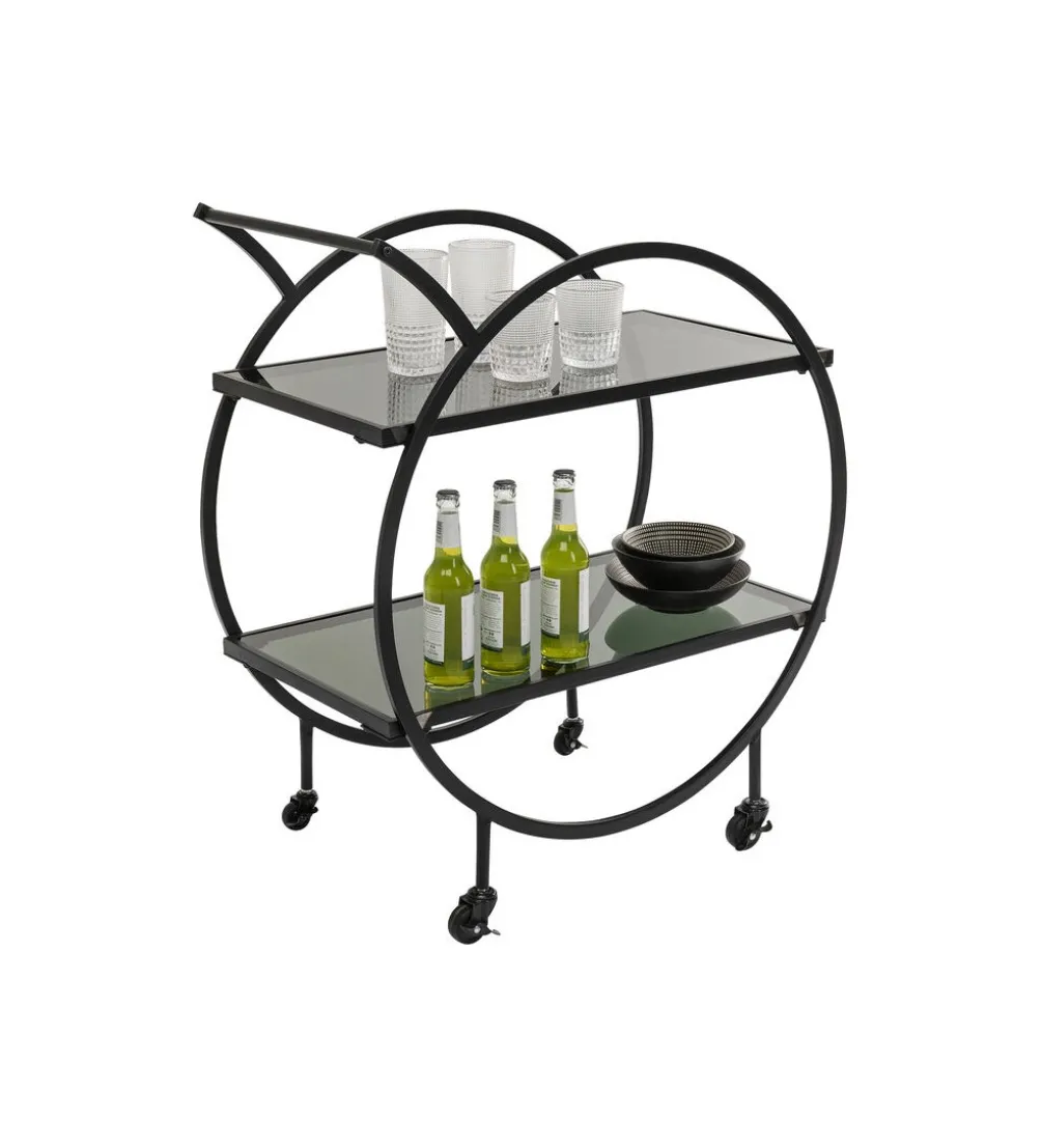 Stolik na kółkach LOFT 74 cm czarny