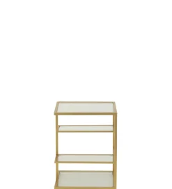 Stolik nocny RACKYN 40 cm szklana złota
