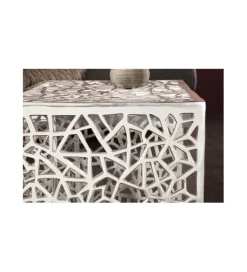 Stolik Abstract DELICADO Zestaw 2 Srebrny
