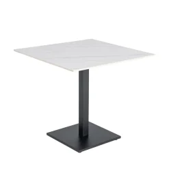 Stolik bistro SINTERED 80 cm efekt marmuru biały