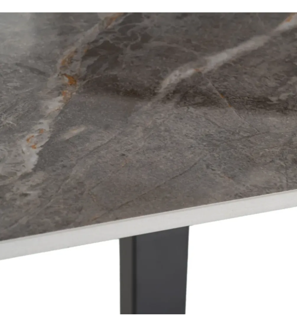 Stolik bistro SINTERED 80 cm efekt marmuru