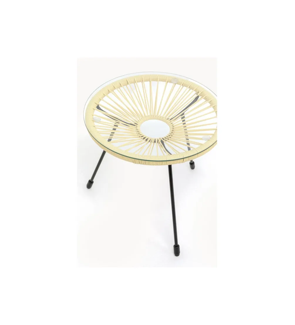 Stolik kawowy ACAPULCO BUTTER 50 cm żółty