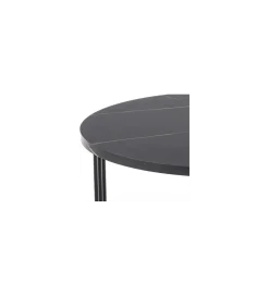 Stolik kawowy ANTICA 80 cm w optyce czarnego marmuru