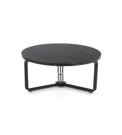 Stolik kawowy ANTICA 80 cm w optyce czarnego marmuru