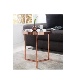Stolik kawowy Art Deco 45 cm czarno miedziany