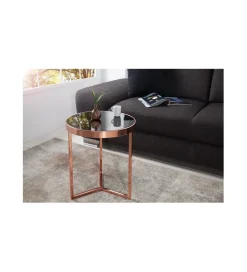 Stolik kawowy Art Deco 45 cm czarno miedziany