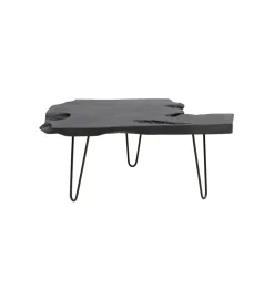 Stolik kawowy ASPEN 100 cm drewno teak czarny