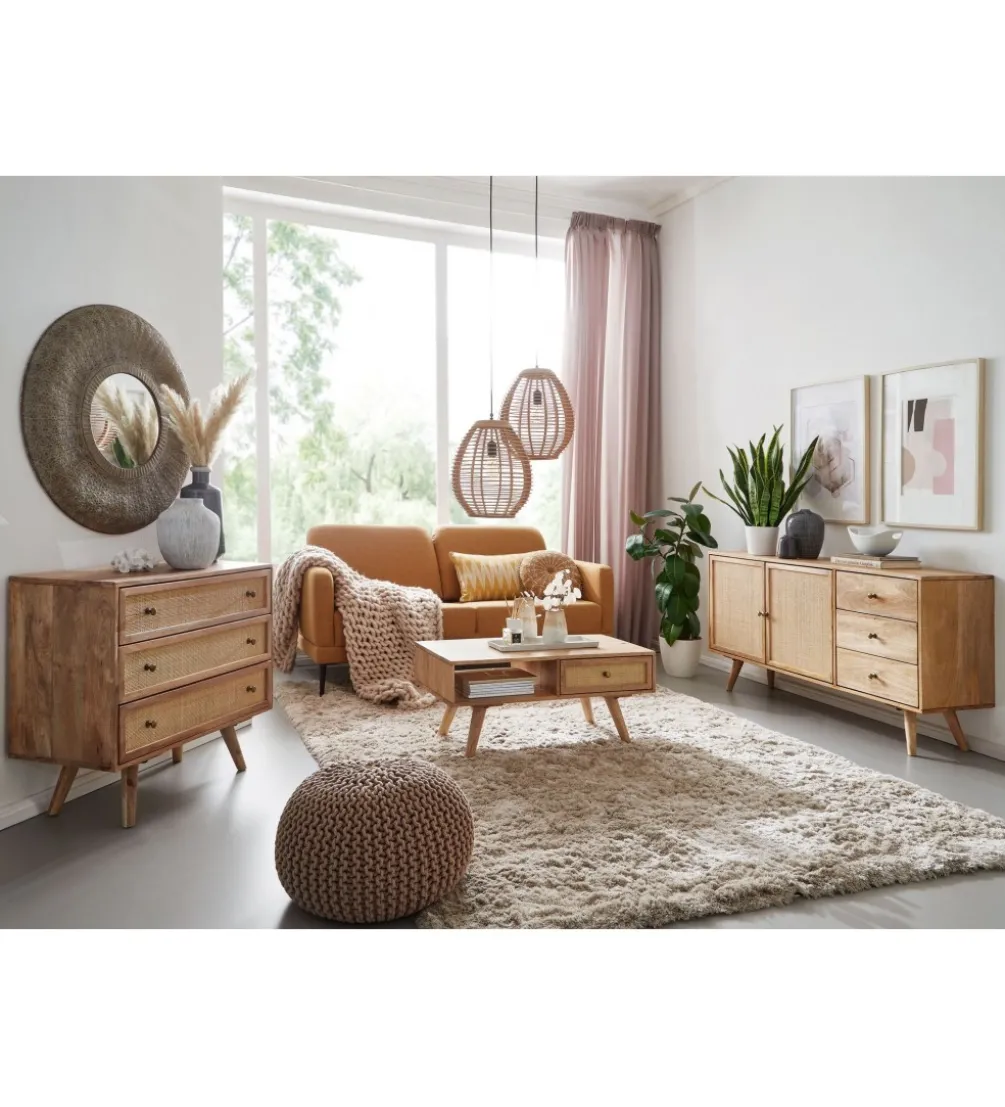 Stolik kawowy BELIZE 90 cm drewno mango