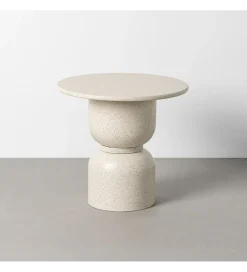 Stolik kawowy boczny EDERAN 60 cm efekt terrazzo