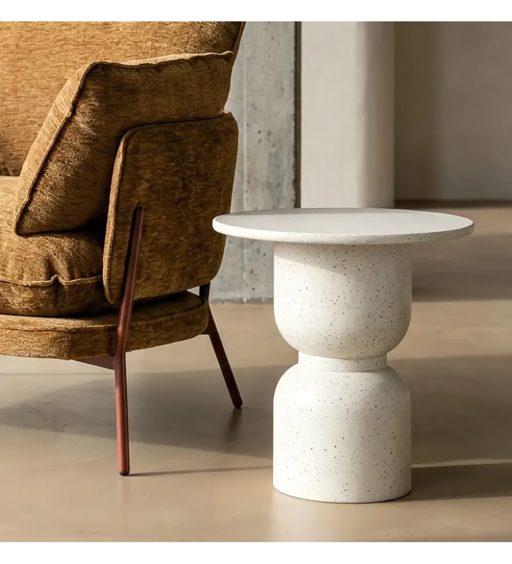 Stolik kawowy boczny EDERAN efekt terrazzo