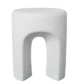 Stolik kawowy boczny FIBEREN 43 cm biały
