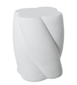 Stolik kawowy boczny FIBEREN 40 cm biały