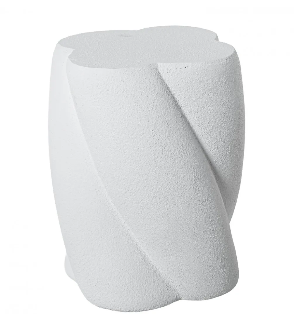 Stolik kawowy boczny FIBEREN 40 cm biały