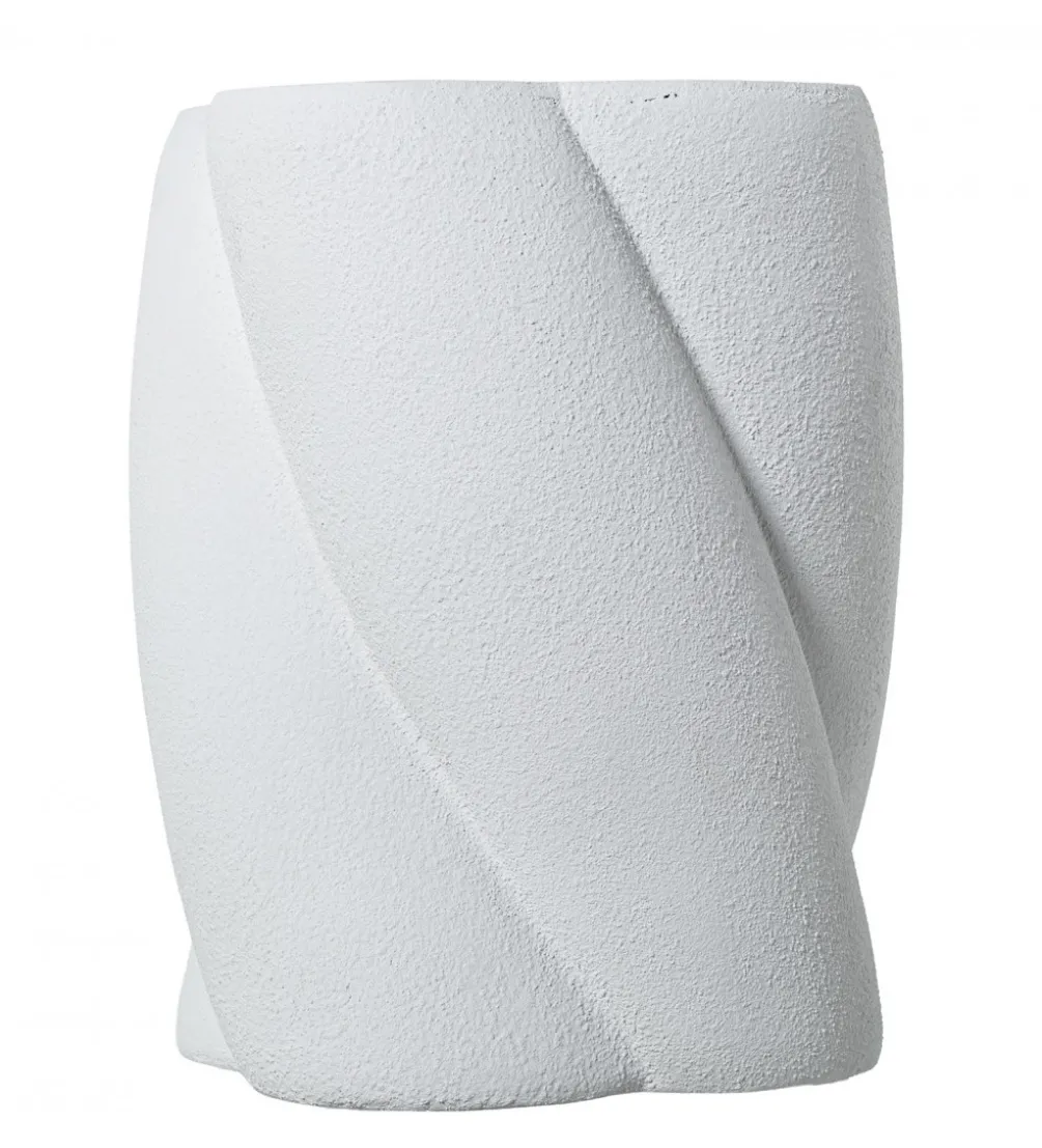 Stolik kawowy boczny FIBEREN 40 cm biały