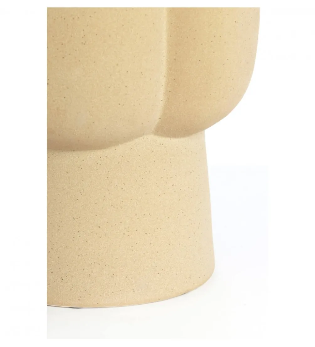 Stolik kawowy boczny JUNTO 45 cm ceramika piaskowy mat