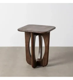 Stolik kawowy boczny KIRITON 45 cm drewno mango