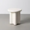 Stolik kawowy boczny LACQUER 50 cm kremowy
