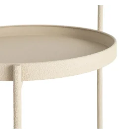 Stolik kawowy boczny LETIT 66 cm beżowy