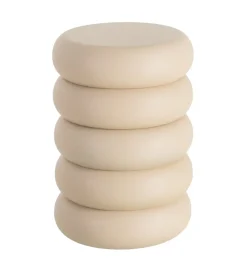 Stolik kawowy boczny MESTAKO 51 cm beżowy