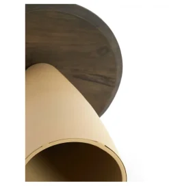 Stolik kawowy boczny OCANA 50 cm naturalny beżowy