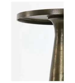 Stolik kawowy boczny PHILOS 61 cm antyczny brąz