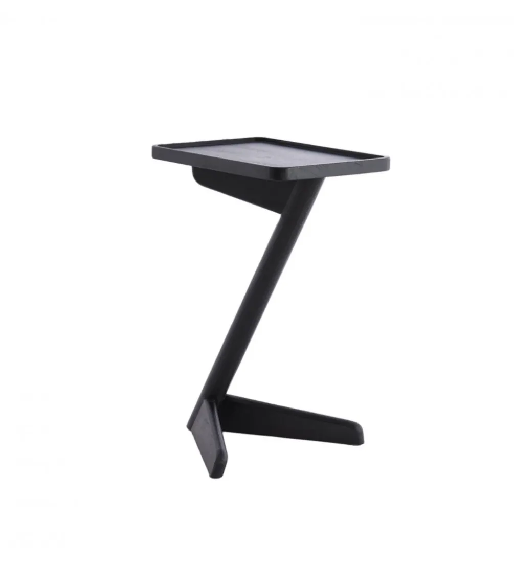 Stolik kawowy boczny QIANO 63 cm drewno mango czarny mat
