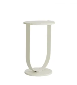 Stolik kawowy boczny TRIANA 65 cm kremowy mat