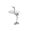 Stolik kawowy boczny WILDLIFE HERON 90 cm srebrny